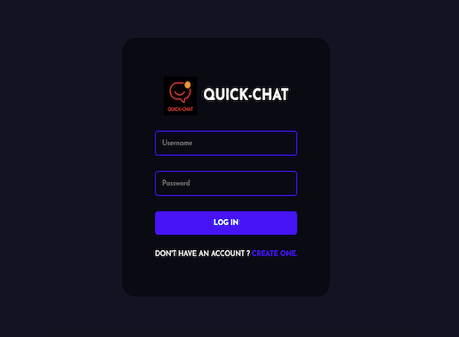 Quick-Chat => Chat Application